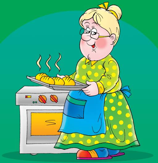 хлеб, печь, готовить, печь, зеленый, старый, бабушка Alexey Bannykh (Alexbannykh)
