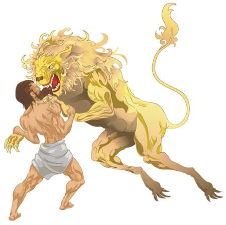 лев, Геркулес, желтый, бой, животные Christos Georghiou - Dreamstime
