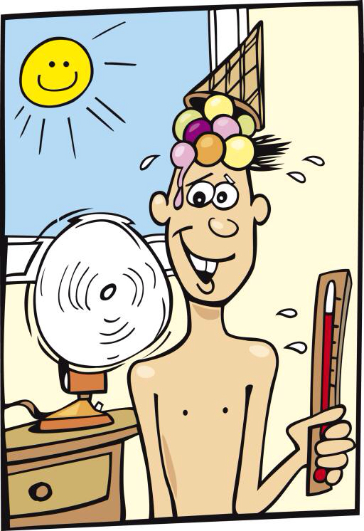 Солнце, человек, человек, вентилятор, окна, термометр, мороженое, голый Igor Zakowski (Izakowski)