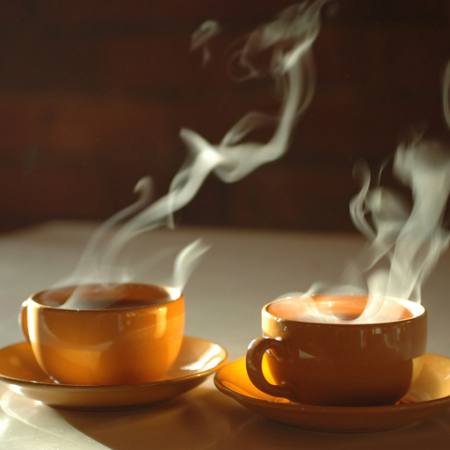 горячие, кофе, кофе, дым, чашки Sergei Krasii - Dreamstime