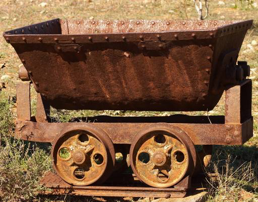 корзина, мины, железо, поезд, старый, ржавчина Clearviewstock