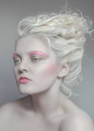 макияж, розовый, волосы, блондинка, женщина Flexflex - Dreamstime