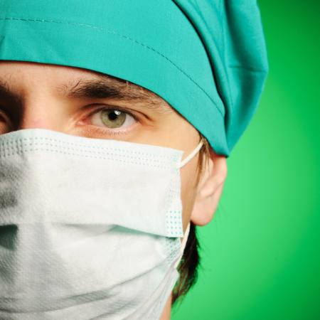 медик, маска, зеленый, человек, глаз, шляпа, доктор Haveseen - Dreamstime