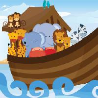 Pixwords изображение с лодки, Ной, вода, животные, море Artisticco Llc - Dreamstime