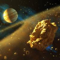 Pixwords изображение с Вселенная, скалы, планета, космос, комета Andreus - Dreamstime