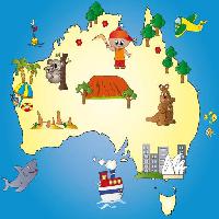 государство, страна, континент, море, океан, лодка, коала Milena Moiola (Adelaideiside)