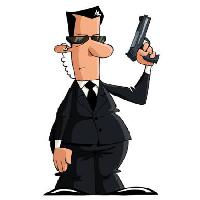Pixwords изображение с пистолет, очки, мужчина, черный Dedmazay - Dreamstime
