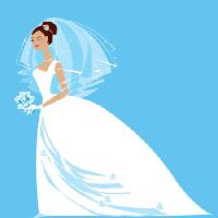 Pixwords изображение с белый, женщина, невеста, синий Vanda Grigorovic - Dreamstime