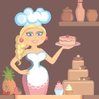 Pixwords изображение с леди, блондинка, повар, торт, женщина, кухня Klavapuk - Dreamstime
