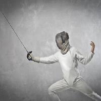Pixwords изображение с меч, человек, спорт, белый, маска Bowie15 - Dreamstime