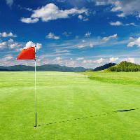 зеленый, поле, флаг, гольф, небо, облака Dmitry Pichugin (Dmitryp)