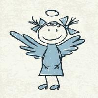 Pixwords изображение с ангел, девушка, женщина, аура, синий Bolotov - Dreamstime