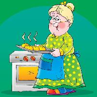 хлеб, печь, готовить, печь, зеленый, старый, бабушка Alexey Bannykh (Alexbannykh)