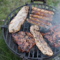 Pixwords изображение с барбекю, питание, есть, мясо, стейк, огонь, дым Wojpra - Dreamstime