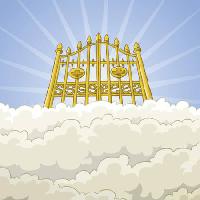 Pixwords изображение с Ворота, облака, двери, золото, луч Dedmazay - Dreamstime