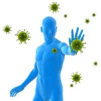 Pixwords изображение с вирус, иммунитет, синий, мужчина, больные, бактерии, зеленый Sebastian Kaulitzki - Dreamstime