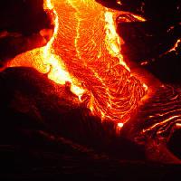 Pixwords изображение с лавы, вулкан, красный, горячий, огонь, горы Jason Yoder - Dreamstime