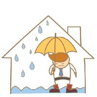 Pixwords изображение с вода, утечка, человек, зонт, дождь, дом Falara - Dreamstime