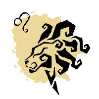 Pixwords изображение с абстрактные, Лев, лев, черный, желтый, Katyau - Dreamstime