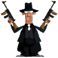Pixwords изображение с гангстер, бандит, оружие, черный Dedmazay - Dreamstime