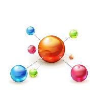 Pixwords изображение с атом, мяч, мячи, цвет, цвета, оранжевый, зеленый, розовый, голубой Natis76