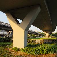 мост, зеленый, автомобили, дороги, дорога, цветы, автомобиль Sang Lei (Sleiselei)