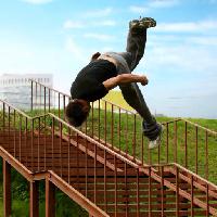 Pixwords изображение с человек, человек, прыгать, прыжки, лестницы Tatiana Belova (Genlady)