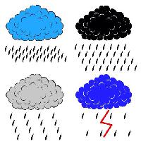 Pixwords изображение с облако, облака, дождь, молния, синий, серый, черный Aarrows