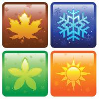 Pixwords изображение с признаки, зима, лето, лед, осень, осень, весна Artisticco Llc - Dreamstime