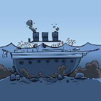 Pixwords изображение с лодки, море, вода, океан, под водой, дым Brett Lamb - Dreamstime