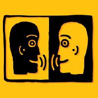 Pixwords изображение с говорить, люди, мужчины, разговор, желтый, черный Robodread - Dreamstime