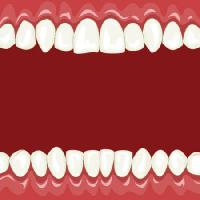 Pixwords изображение с рот, белые, красные, зубы Dedmazay - Dreamstime