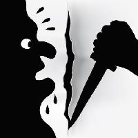 Pixwords изображение с убийца, нож, шрамы, черный, рука, острый, потом Robodread - Dreamstime