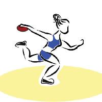 Pixwords изображение с спорт, спорт, бросить, женщина, желтый, синий Nuriagdb - Dreamstime