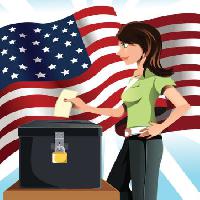 Pixwords изображение с США, флаг, голосование, женщина Artisticco Llc - Dreamstime